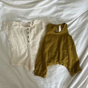 Millk Baby 0-3M & 3-6M Cotton Rompers Playsuits